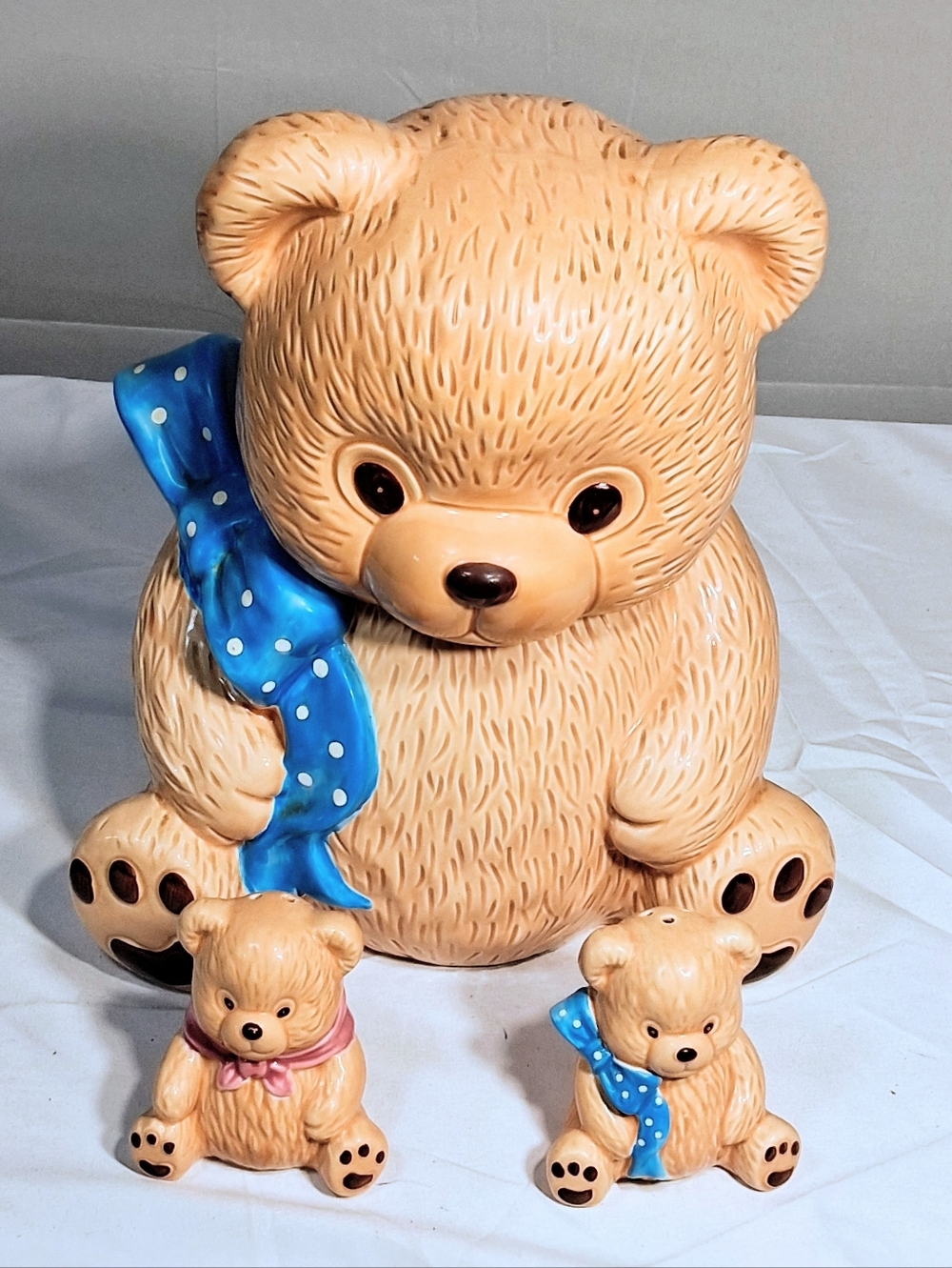 Vintage Rare Matching Set  "Theodore" Design Cookie Jar W/ Matching Shakers